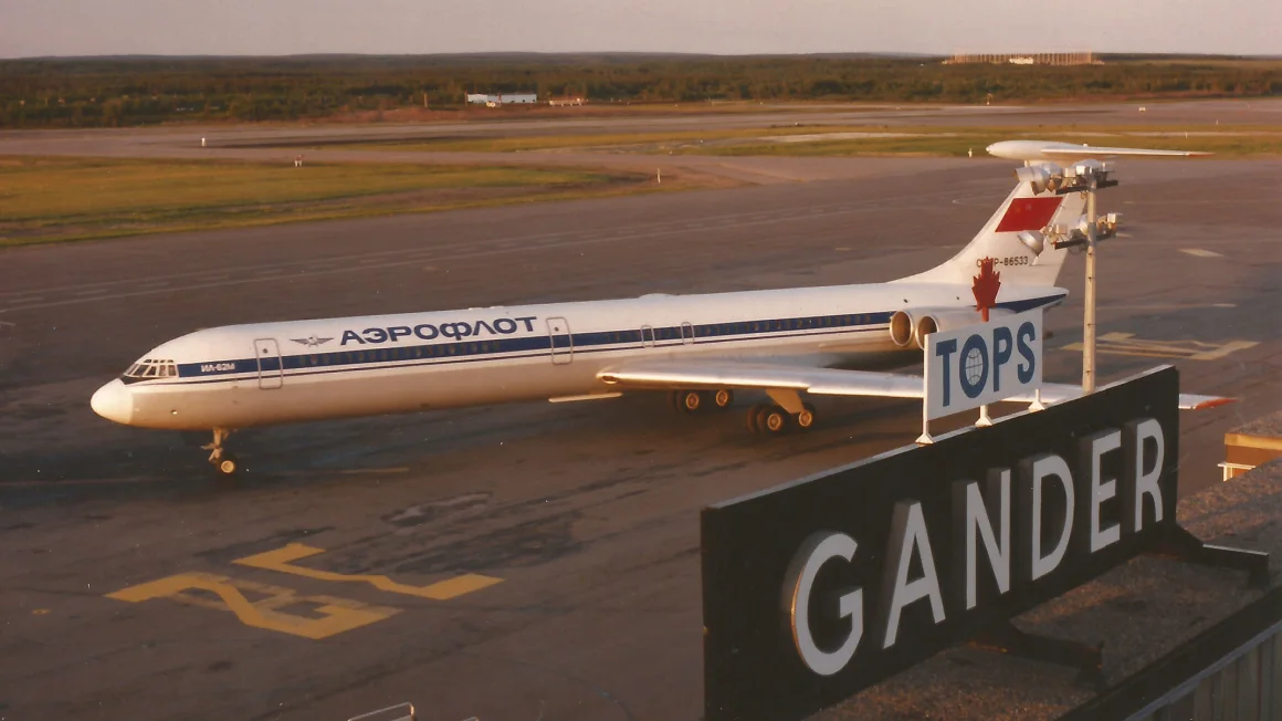 Soviet Aeroflot IL62 at Gander Circa