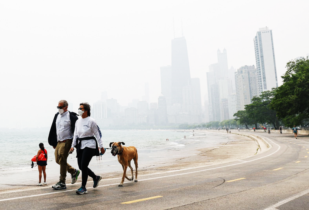 Lake Michigan Chicago Smoke