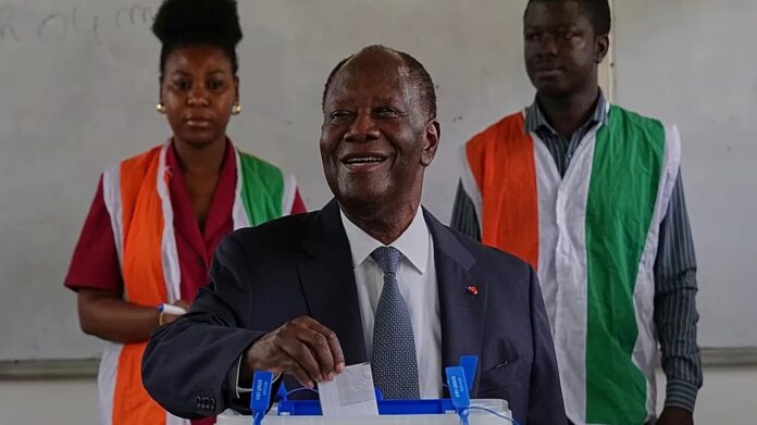 President Alassane Ouattara Casts His Vote Ivory Coast Dissolves Electoral Commission Amid Opposition Criticism