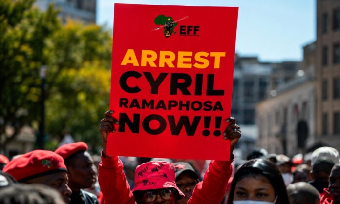 Ramaphosa Arrest Protest