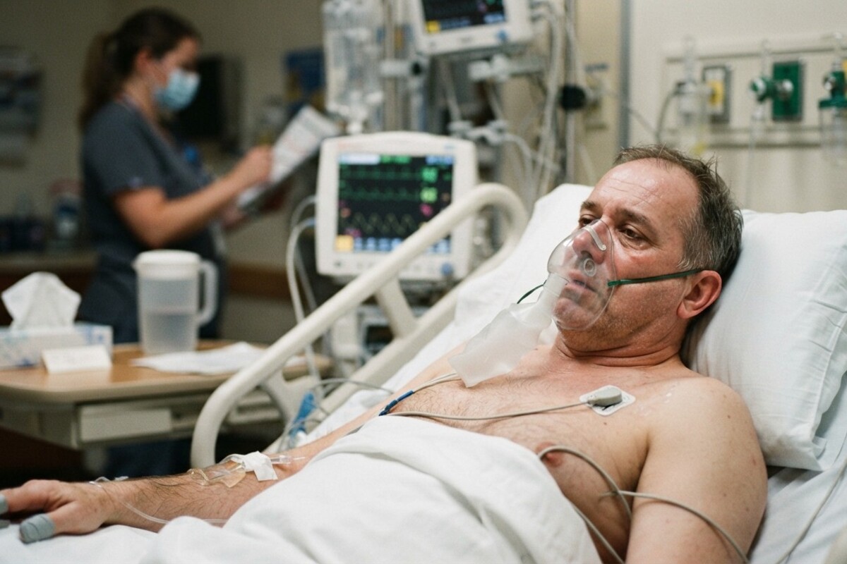 A man suffering from Legionnaires' Disease