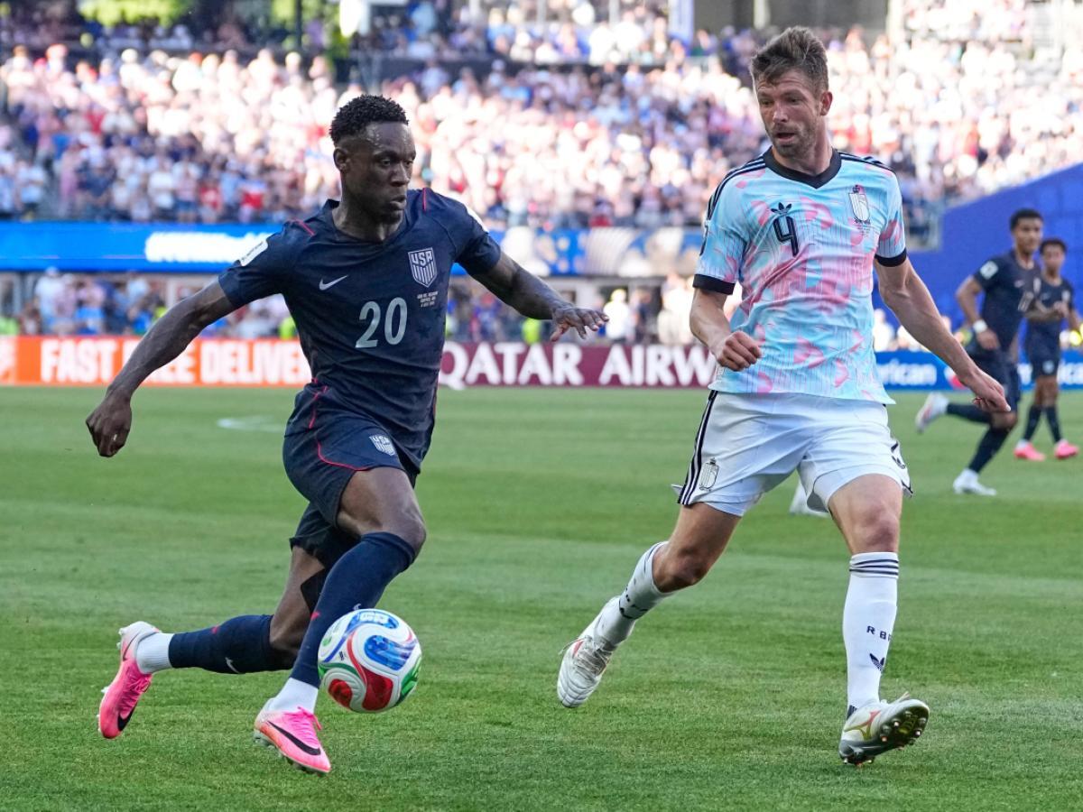 Belgium Eliminates USA 4-1 in World Cup Despite Balogun Controversy 1 Folarin Balogun in action against Belgium during World Cup Round of 16