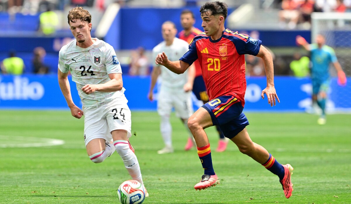 Spain Advances to the World Cup Round of 16 With a Deserving Win Against Austria 1 Spain in action against Austria during World Cup Round of 32
