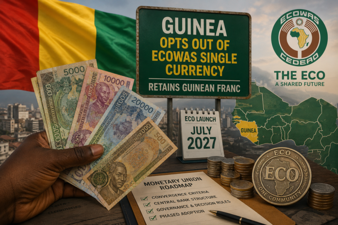Guinea Opts Out of ECOWAS Single Currency Guinea Opts Out of ECOWAS Single Currency