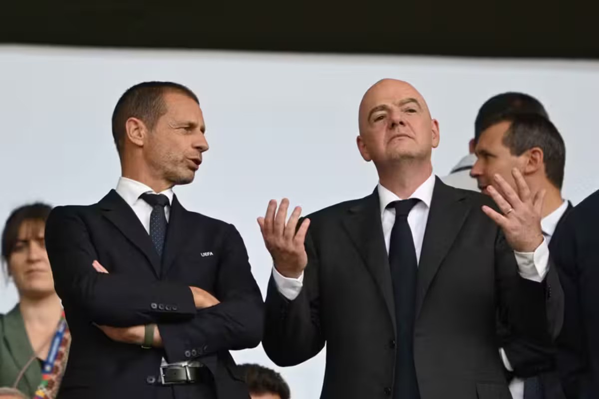 UEFA president together with President Infantino