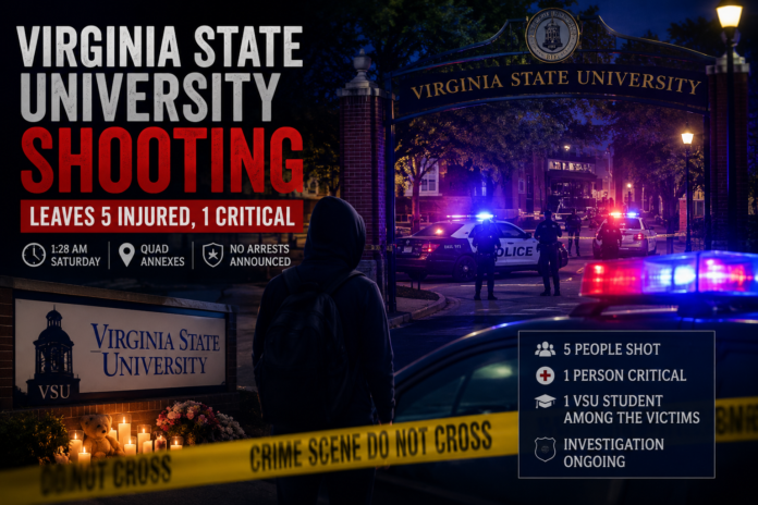 Virginia State University Shooting Leaves 5 Injured, 1 Critical Virginia State University Shooting Leaves 5 Injured, 1 Critical